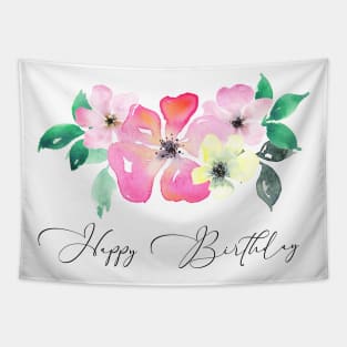 Happy birthday romantic design Tapestry