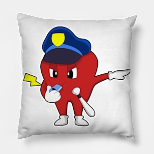 Apple as Police officer with Whistle & Baton Pillow