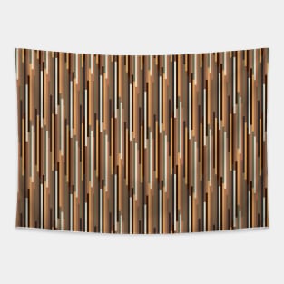 Minimal Ethnic Trendy Pattern, Stripes Print, Earthy Tones Tapestry