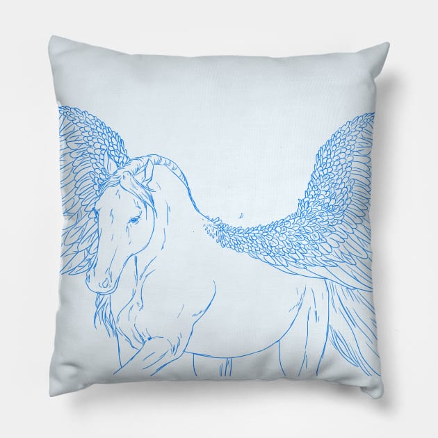 Pegasus Pillow by JonasEmanuel