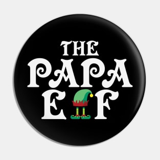 Papa Elf Funny Elf Costume Christmas Gift For Dad Pin