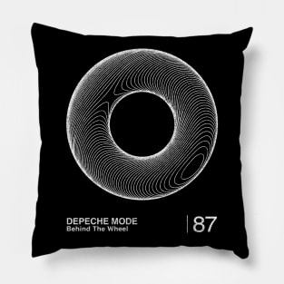 Behind The Wheel / Minimalist Graphic Artwork Design Pillow