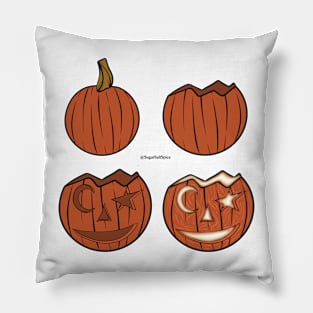 Pumpkin carving process Pillow