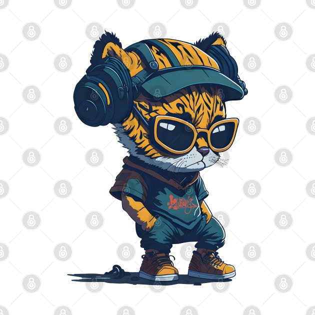 Hip Hop Cat Urban Patrol by 2wear Grafix