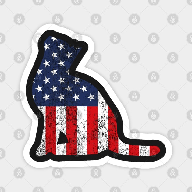 American Flag Cat Magnet by EpicMums