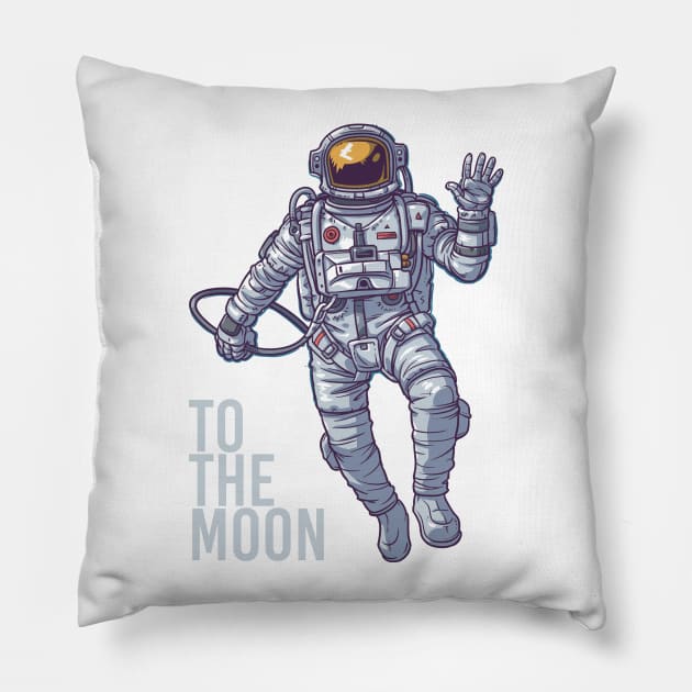 Litecoin Astronaut Pillow by FiveThirtyOne