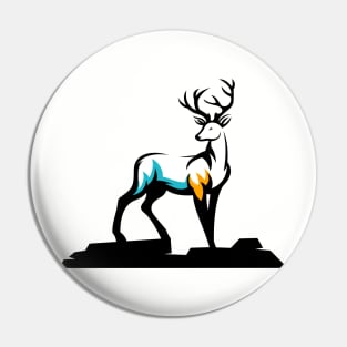 Colorful Deer in the forest Pin