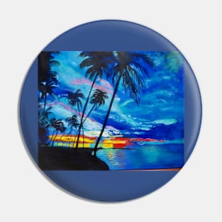 Hawaii Sunset Pin