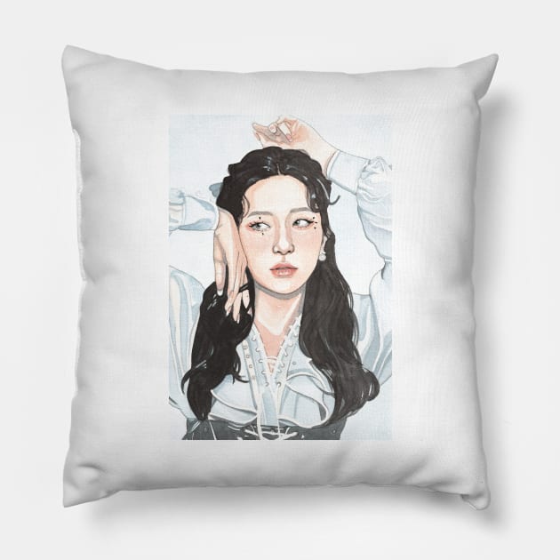 Kang Seulgi Feel My Rhythm Pillow by NiamhYoungArt