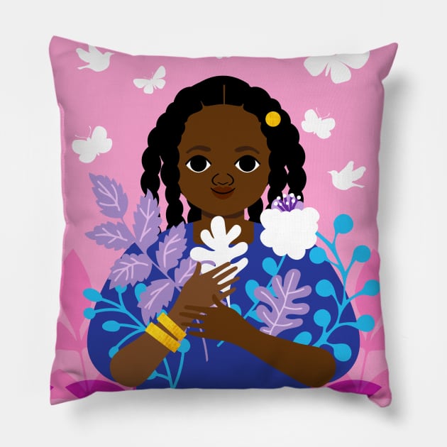 December Girl Pillow by tabithabianca