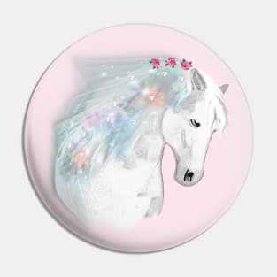 Horse Lovers Majestic White Horse Pin