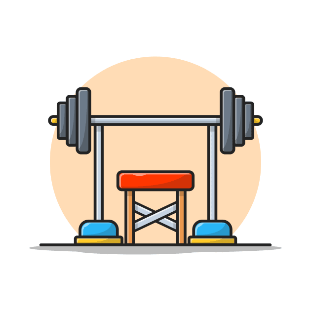Dumbbell Gym Workout Cartoon Vector Icon Illustration by Catalyst Labs