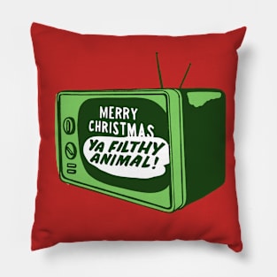 Merry Christmas Ya Filthy Animal! - Christmas Movies Quote Pillow