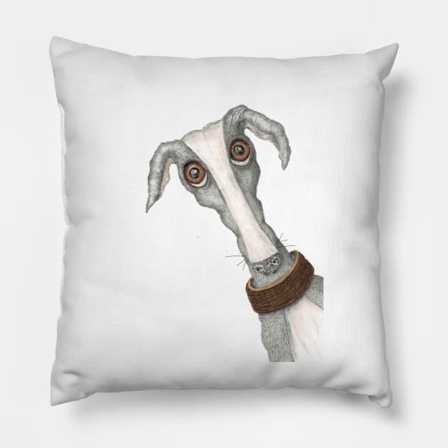GREYHOUND Pillow by haresandcritters