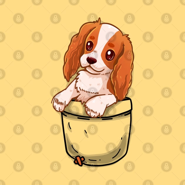 Pocket Cute Cavalier King Charles Spaniel Dog by TechraPockets