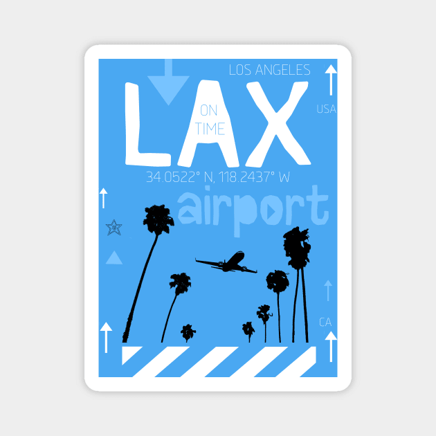 LAX airport 281222Xa Magnet by Woohoo