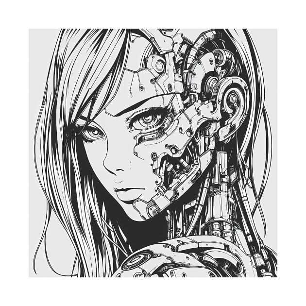 Cyborg Woman by Cyber Prints