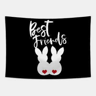 Best Friends BFF - Easter Bunnies Love Couple Tapestry