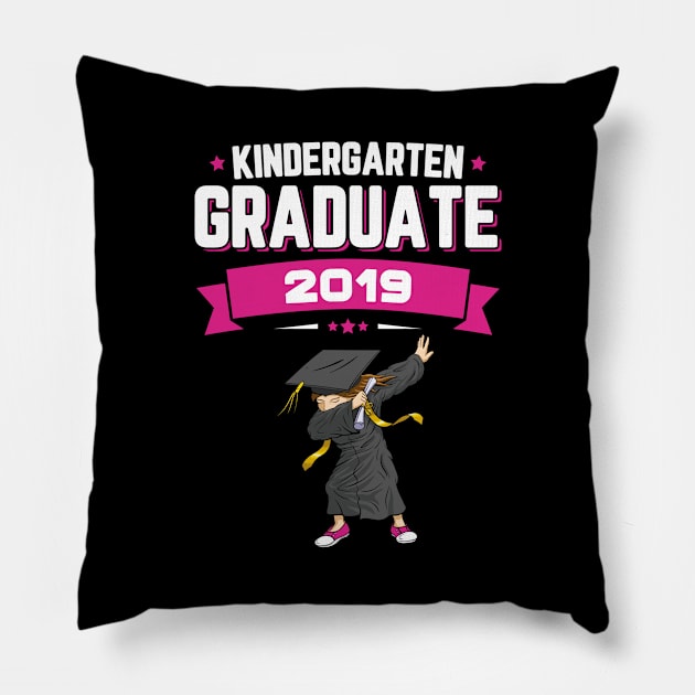 Dabbing Kindergarten Graduate Class Of 2019 Girls Pillow by trendingoriginals