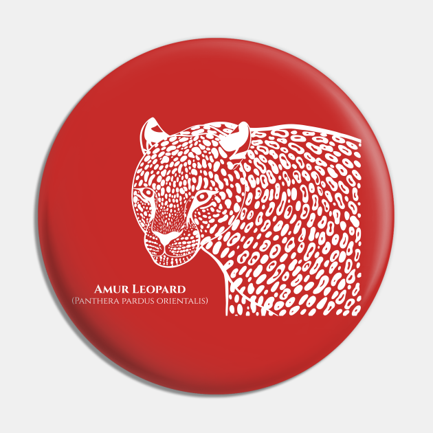 Amur Leopard with Common and Scientific Name - animal lovers design - Leopard - Pin | TeePublic Amur Leopard with Common and Scientific Name - animal lovers design - Leopard - Pin | TeePublic
