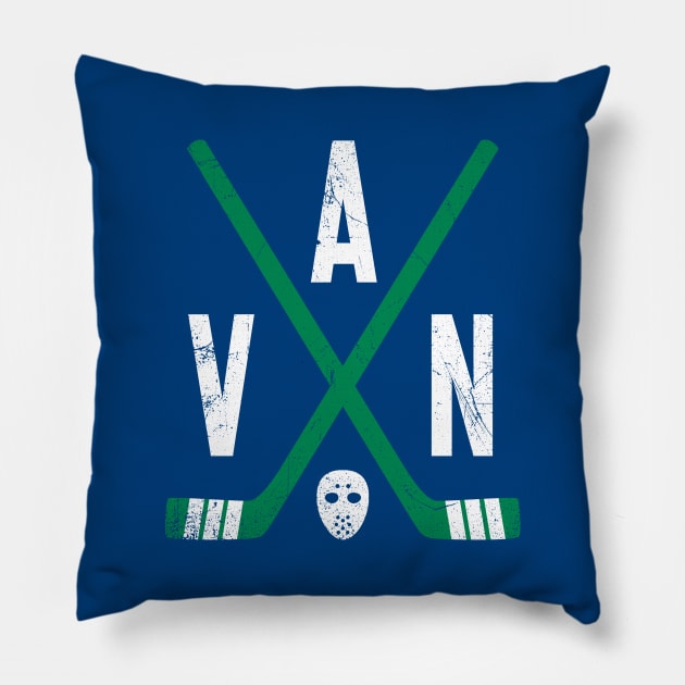 VAN Retro Sticks - Blue Pillow by KFig21