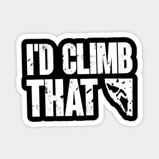 I'd Climb That Funny Rock Mountain Climbing Design Magnet