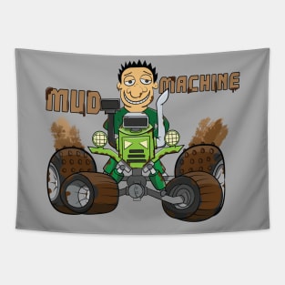 Green Mud Machine 4x4 Offroad Truck Tractor Tapestry