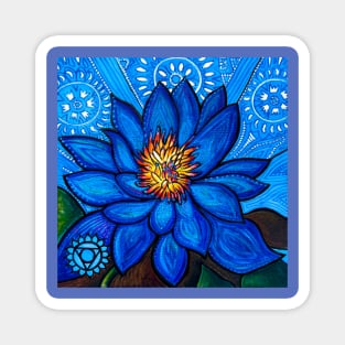 Voice: Throat Chakra Blue Lotus Meditation Magnet