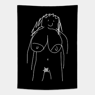 Nude Doodle Tapestry