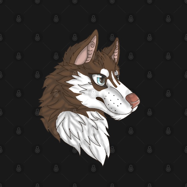 Brown Husky by Bamsdrawz