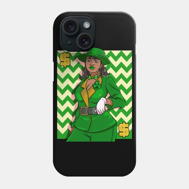 African American Leprechaun St. Patricks Day Phone Case by Noseking