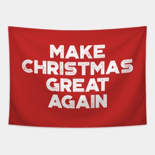 Make Christmas Great Again Funny Vintage Retro (White) Tapestry