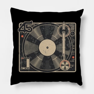 45 Record Adapter (Distressed) Pillow