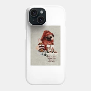 Pug Life| Winter Fawn Pug Decides Between Two Gingerbread Houses| Funny Christmas Quote Phone Case