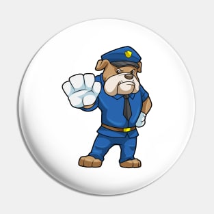 Dog as Police officer with Police uniform Pin