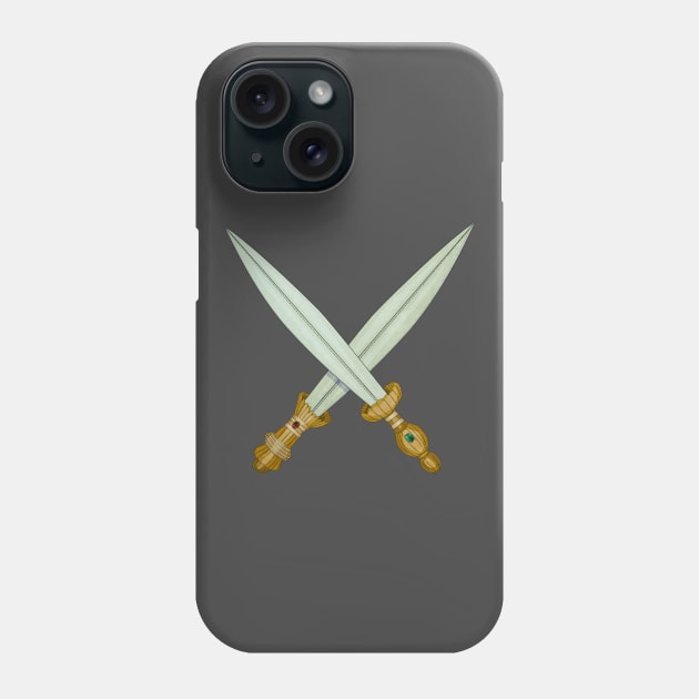 Crossed Swords Phone Case by Sybille