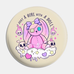 Hot goth doll Pin