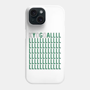 KYOGOAL, Glasgow Celtic Football Club Green and White Text Design Phone Case