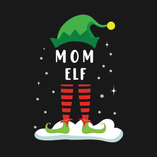 mom elf family matching christmas T-Shirt