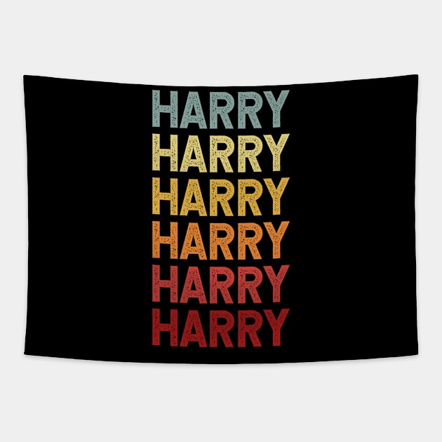 Harry Name Vintage Retro Gift Named Harry Tapestry by CoolDesignsDz