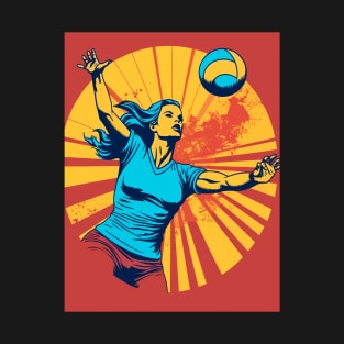 Retro Volleyball Player T-Shirt