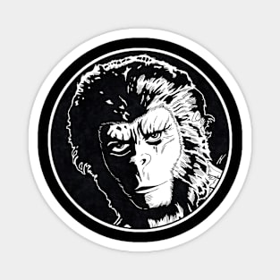 CORNELIUS - Planet of the Apes (Circle Black and White) Magnet