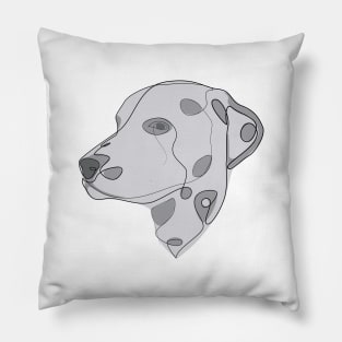 Dalmatian - one line drawing Pillow