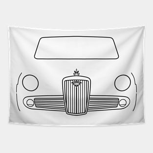 Wolseley 1500 classic 1960s British saloon car black outline graphic Tapestry