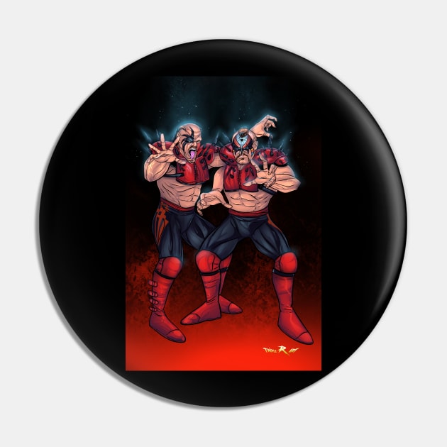 Legion of Doom Road Warriors wrestling art Pin by Triple R Art