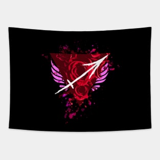 Sagittarius - Red Roses Tapestry