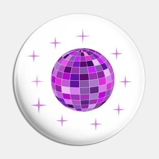 Groovy Disco Ball in Purple and Pink Pin