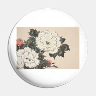 Flowers painting, japanese art, asian rose Pin