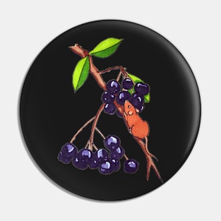 Cute Mouse Climbing Berry Branch Pin