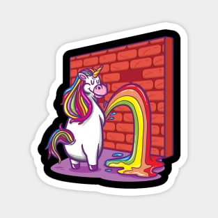 Unicorn Peeing Rainbows Magnet